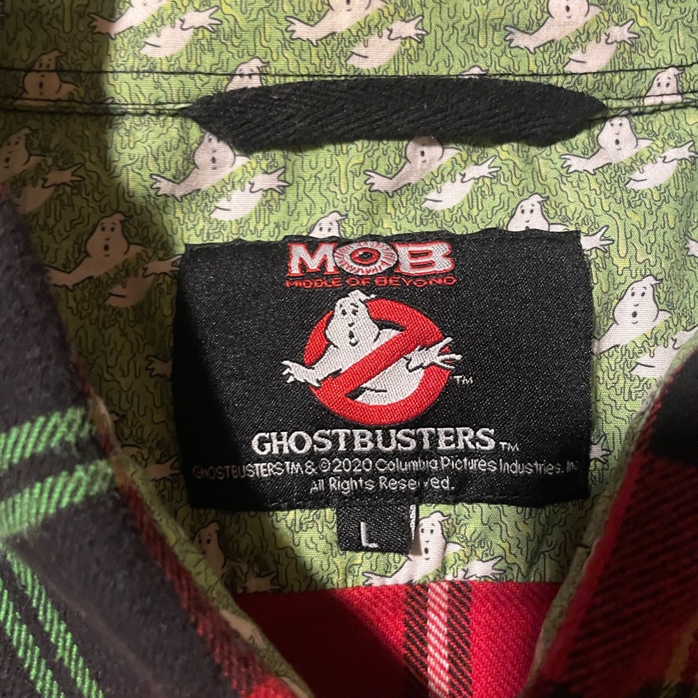 Ghostbusters Flannel Men's Shirt L - Picture 2 of 11